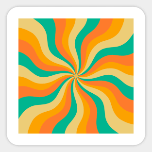 Retro Wavy 70s Hippie Sticker